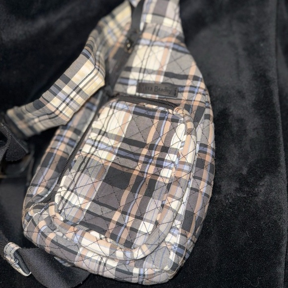 Vera Bradley Checkered Backpack - Black, Tan, Cream - Picture 3 of 16